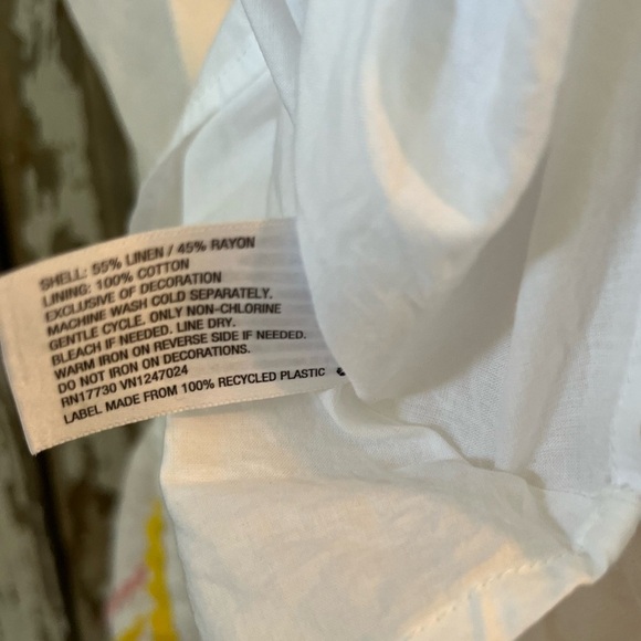 Lisa Marie Fernandez for Target White Ric Rac dress size Small Linen blend - Picture 5 of 9